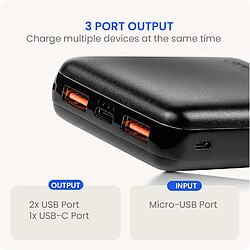 Acheter SANAG Mini Extra Fast 10 000 Mah Powerbank - Banque D'Alimentation Samsung - Compatible Avec Les Smartphones Iphone Et Samsung - Chargez 3 Appareils Simultanément - 2X Usb/Usb C/Micro Usb