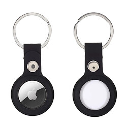 Coque en silicone Fermeture à boucle noir pour votre Apple AirTag