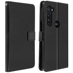 Avizar Étui Motorola Moto G Pro Housse Portefeuille Support Vidéo Vintage Dragonne Noir