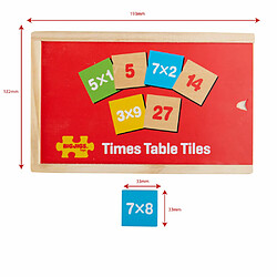 Bigjigs Toys Boîte de table de multiplication en bois pas cher