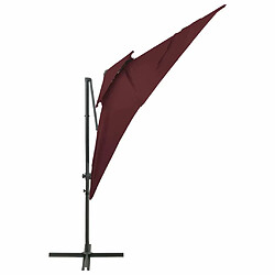 Avis Maison Chic Parasol Jardin | Parasol déporté à double toit Rouge bordeaux 250x250 cm - GKD81642