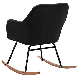 Maison Chic Chaise à bascule | Fauteuil Relax, design moderne Noir Tissu -GKD34458 pas cher