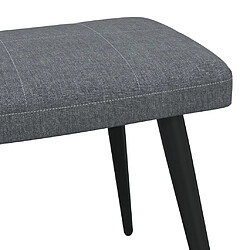 vidaXL Chaise de relaxation avec tabouret Gris foncé Tissu pas cher