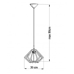 Acheter Luminaire Center Suspension Pompelmo Bois Bois naturel 1 ampoule 90cm