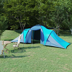 vidaXL Tente de camping pour 6 personnes bleu et bleu clair