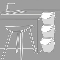 Avis Lot de 3 poubelles de recyclage Practic