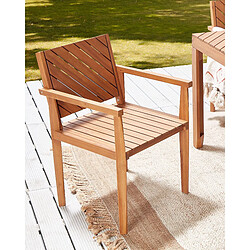 Beliani Chaise de jardin BARATTI Bois Bois clair