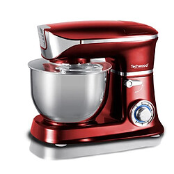 Acheter Techwood Robot PETRIN ROUGE Multifonctions Bol inox + BLENDER 6.5L 1300W Sélecteur 6 vitesses témoin LED ROUGE