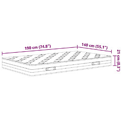 vidaXL Matelas à ressorts bonnell moyen 140x190 cm pas cher