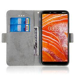 Wewoo Housse Coque Etui en cuir avec rabat horizontal multifonctionnel fente pour carte et support Nokia 8.1 gris pas cher