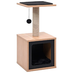 Arbre à chat,niche pour chat avec tapis à gratter en sisal 62 cm -MN64146