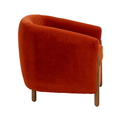 Avis BigBuy Home Fauteuil Rouge Naturel Bois d'hévéa Foam Tissu 82 x 77 x 74 cm