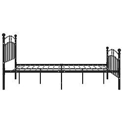 Avis vidaXL Cadre de lit sans matelas noir métal 200x200 cm