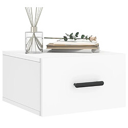 Avis Maison Chic Lot de 2 Tables de Chevet murales - Tables de Nuit blanc 35x35x20 cm