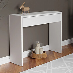 Console Alexandra House Living Blanc Bois MDP 100 x 75 x 30 cm 1 tiroir