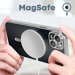 Avis Avizar Coque MagSafe pour iPhone 13 Silicone Protection Caméra Contour Chromé Argent