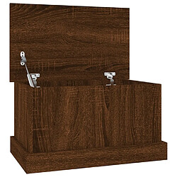 vidaXL Boîte de rangement chêne marron 50x30x28 cm bois d'ingénierie