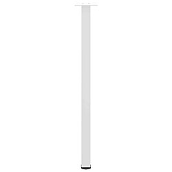 Acheter vidaXL Pieds de table basse 4 pcs blanc 72-74 cm acier