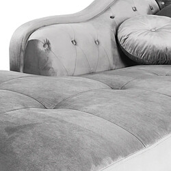 Avis Canapé d'angle Gauche Empire Velours Argent style Chesterfield