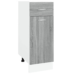 vidaXL Armoire de plancher à tiroir Sonoma gris 30x46x81,5 cm