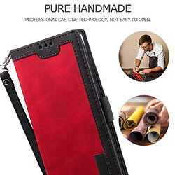 Etui en PU style d'épissage vintage unique avec support rouge pour votre Xiaomi Mi 10