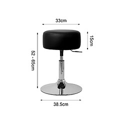 Acheter ML DESIGN MODERN LIVING Tabouret de maquillage rembourré rond pouf noir réglable en hauteur en acier