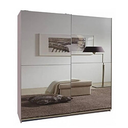 Inside 75 Dressing CLAPTON 179 cm portes coulissantes blanc / miroirs