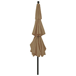 Avis vidaXL Parasol de jardin à 3 niveaux avec mât en aluminium taupe 3,5 m