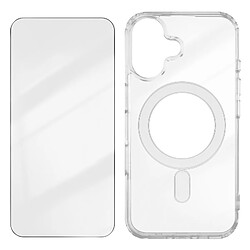 4smarts Coque MagSafe pour iPhone 16 Antichoc avec Verre Trempé 9H Transparent