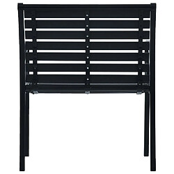 Acheter vidaXL Chaises de jardin lot de 2 Noir Acier et WPC