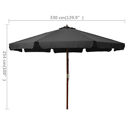 Acheter Helloshop26 Parasol avec mât en bois 330 cm anthracite 02_0008119