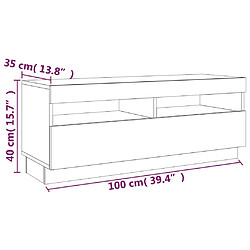 vidaXL Ensemble de meubles TV avec lumières LED 3 pcs Chêne marron pas cher