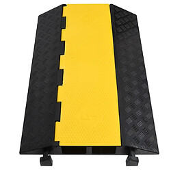 vidaXL Rampe de protection de câble avec 2 canaux 90 cm caoutchouc