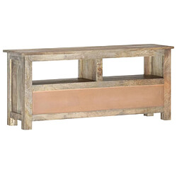 Avis vidaXL Meuble TV 110x30x50 cm Bois massif de manguier