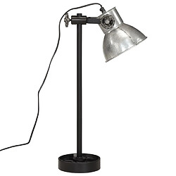 Avis vidaXL Lampe de bureau 25 W argent vintage 15x15x55 cm E27