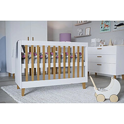 Avis Lit bébé blanc Kubi sans tiroir, sans matelas 124/66