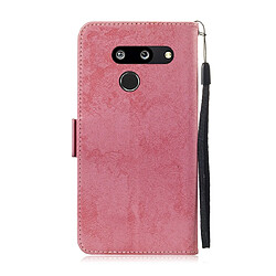 Avis Wewoo Housse Coque Etui en cuir multifonctionnel avec rabat horizontal fente pour carte et support LG G8 ThinQ rose