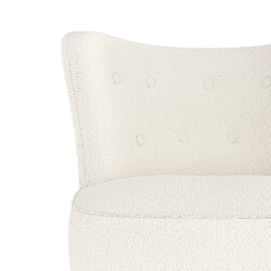 Avis Rendez Vous Deco Fauteuil blanc June effet laine bouclette