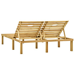 Acheter Maison Chic Chaise longue | Transat Bain de soleil double Bois de pin imprégné de vert -GKD63130