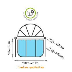 EXIT Voile d'ombrage piscine 360cm