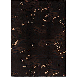 Vidal Tapis de laine 239x175 noir Darya