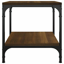 Maison Chic Table d'appoint | Table Basse Chêne marron 40x40x40 cm Bois d'ingénierie -GKD42574 pas cher