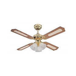 Westinghouse Ventilateur Princess 105cm Laiton Chêne Acajou