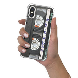 Coque iPhone X/ Xs anti-choc souple avec angles renforcés transparente Cassette Evetane pas cher