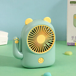 Avis (Vert) Dessin Animé Chaton Mignon Petit Ventilateur Chargeur Usb Mini Ventilateur De Bureau Portable