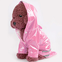 Imperméable Pour Chien Avec Capuche Veste Réfléchissante Pour Chien Imperméable S- XL Rose M pas cher