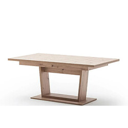 Pegane Table à manger extensible en chêne massif - L.180-280 x H.77 x P.100 cm