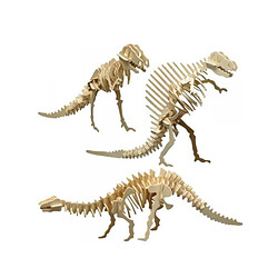 Pebaro Maquette bois - Set de 3 dinosaures 856/8 - 856/3 - 856/7