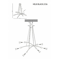 Avis Hemerane Suspension en verre – L930cm -6xE27 - modèle HELIX de TK LIGHTING