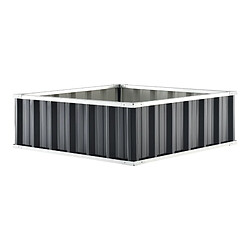 Acheter Jardinière Zevenaar carrée acier galvanisé 90 x 90 x 30 cm anthracite [en.casa]